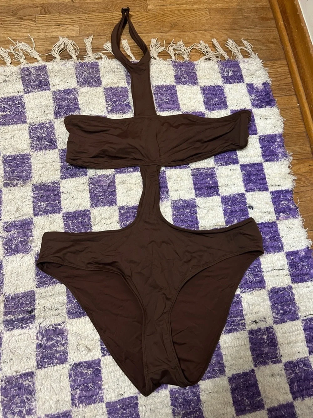 NWOT Skims Swim Cut Out Halter Monokini